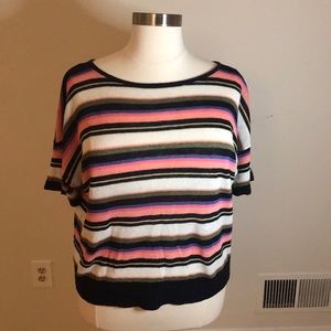 Talbots 2X Horizontal Stripe Sweater